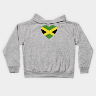 I Love Jamaica // Heart-Shaped Jamaican Flag Kids Hoodie